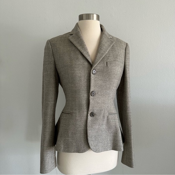 Ralph Lauren Wool Cashmere Grey Blazer Jacket Sz 4 Made USA - Picture 1 of 12